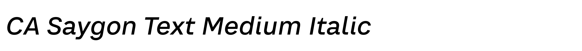 CA Saygon Text Medium Italic image